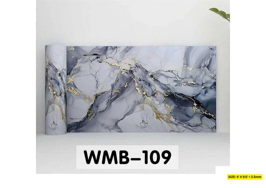 Sticky UV Marble Sheet 47×117 Inch – Self Adhesive High Gloss Wall Panel