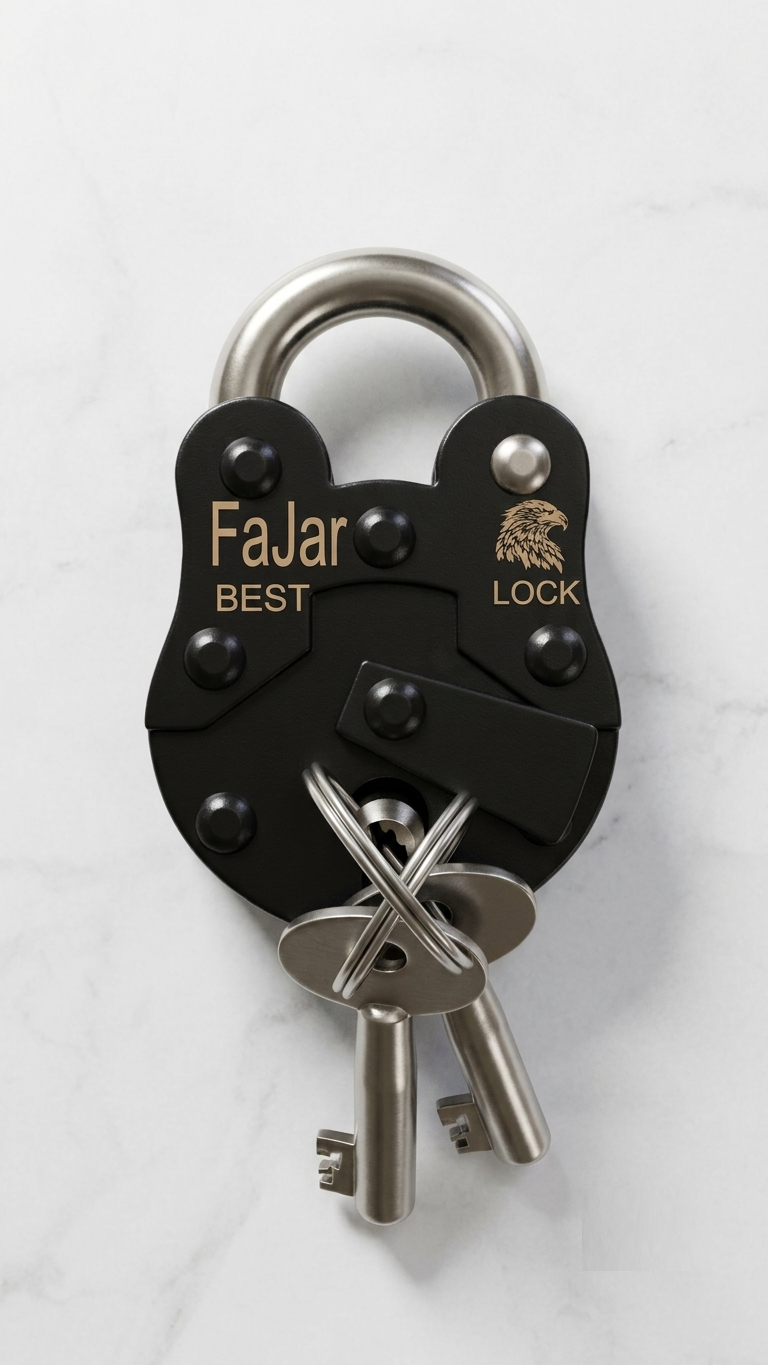 FaJar Best Lock – Heavy Duty Iron Padlock for Home, Shop & Security Use