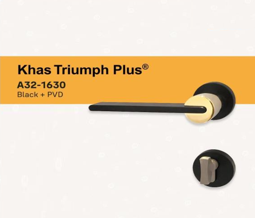 Khas Triumph Luxury Door Handle Lock Set – Elite PVD Gold & Chrome Finish | High-Security Zinc Alloy Body & Anti-Corrosion Technology for Premium Interiors