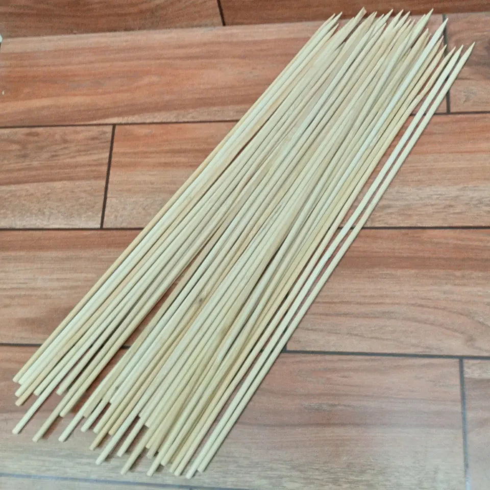 Bamboo Sticks – Strong Natural Wooden Skewers for, Crafts