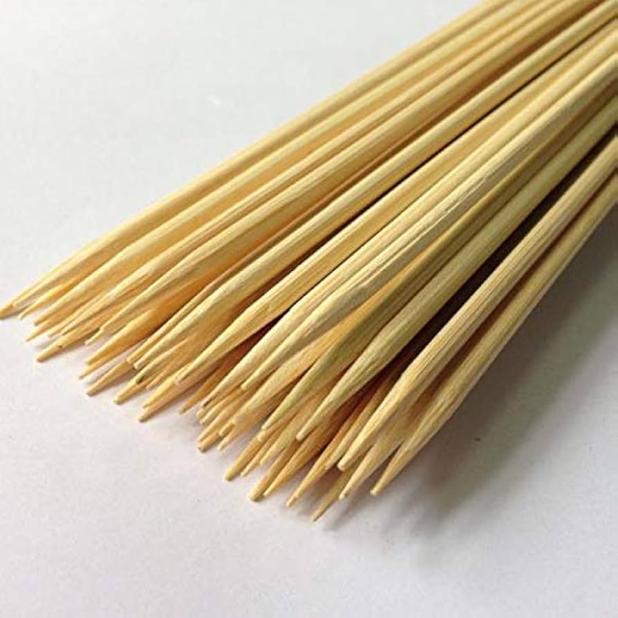 Bamboo Sticks – Strong Natural Wooden Skewers for, Crafts