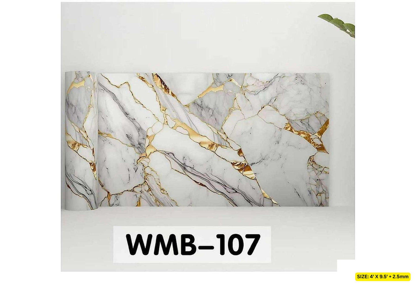 Sticky UV Marble Sheet 47×117 Inch – Self Adhesive High Gloss Wall Panel