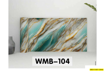 Sticky UV Marble Sheet 47×117 Inch – Self Adhesive High Gloss Wall Panel