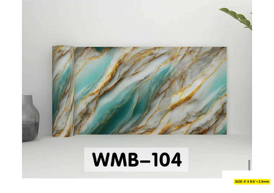 Sticky UV Marble Sheet 47×117 Inch – Self Adhesive High Gloss Wall Panel