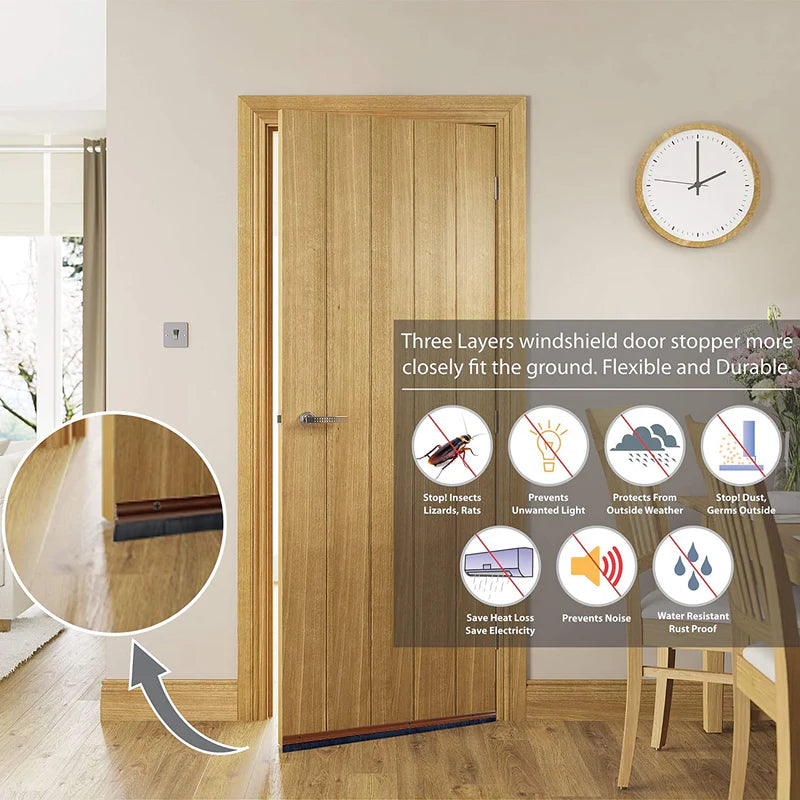Door Bottom Brush Seal – Dust, Insect & Air Blocker Strip for Doors