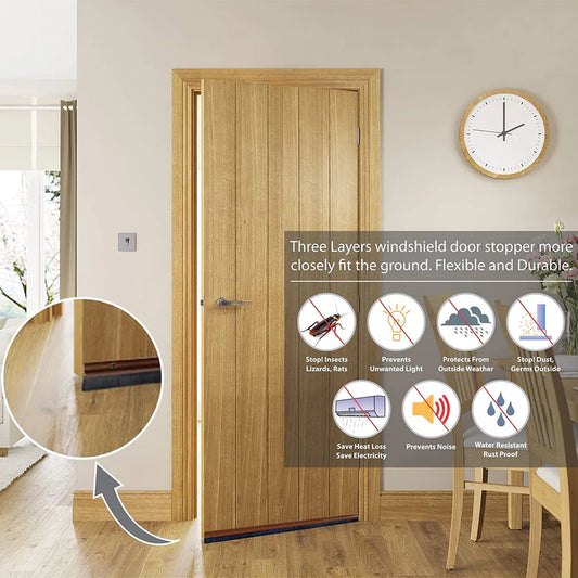 Door Bottom Brush Seal – Dust, Insect & Air Blocker Strip for Doors