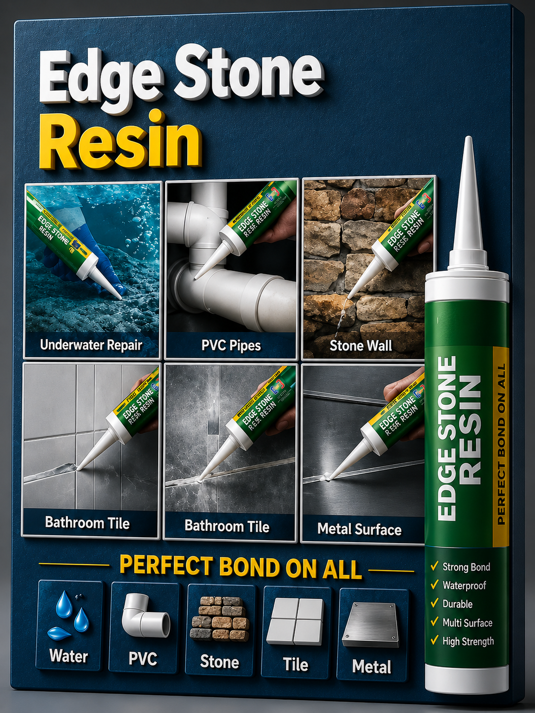 Edge Stone Resin – Decorative Stone Coating for Walls & Interior Design
