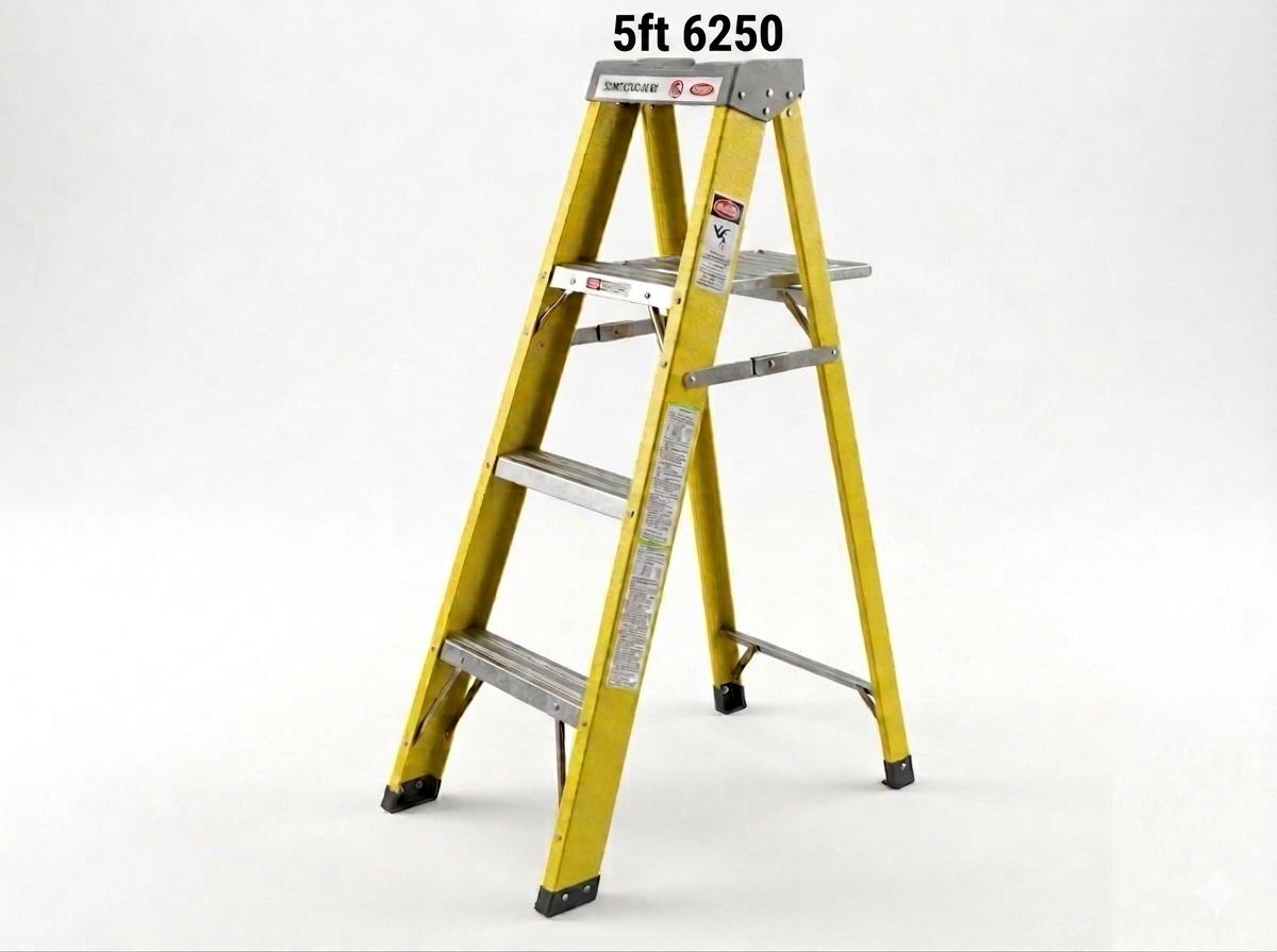 Yellow Fiberglass Folding Ladder 3750/ 3foot