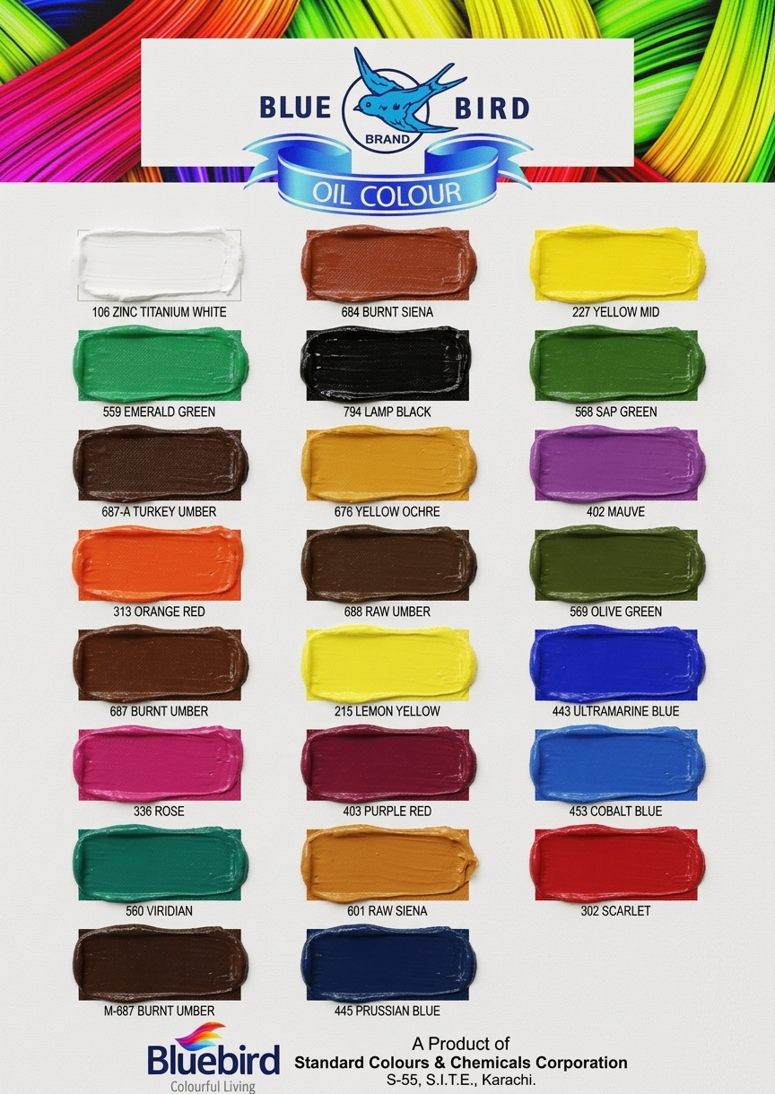 Bluebird Oil Colours – Smooth &amp; Rich Paints for Easy Blending and Creative Artwork