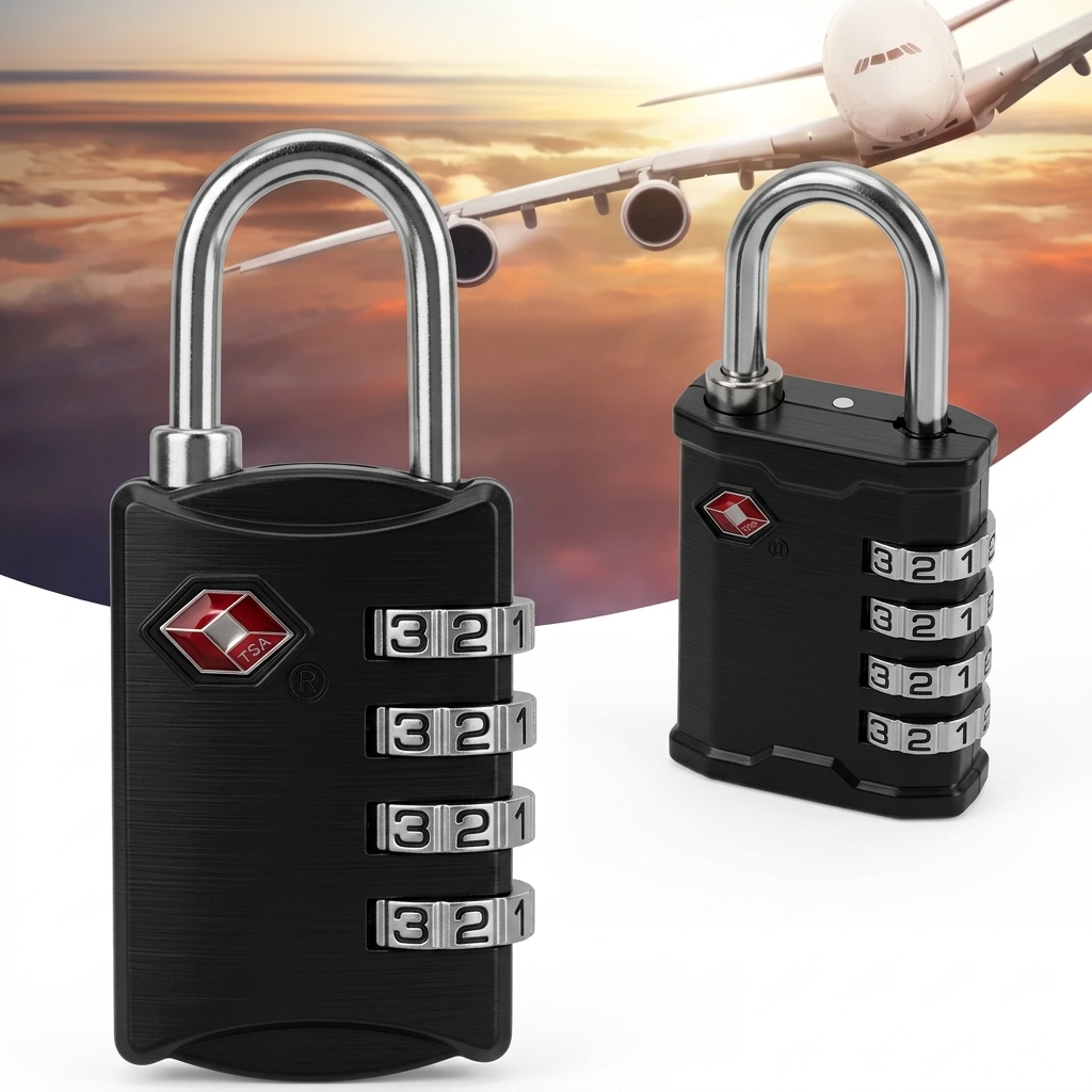 MetalTech Heavy Duty Padlocks & Combination Lock Set – High Security Locks with Keys