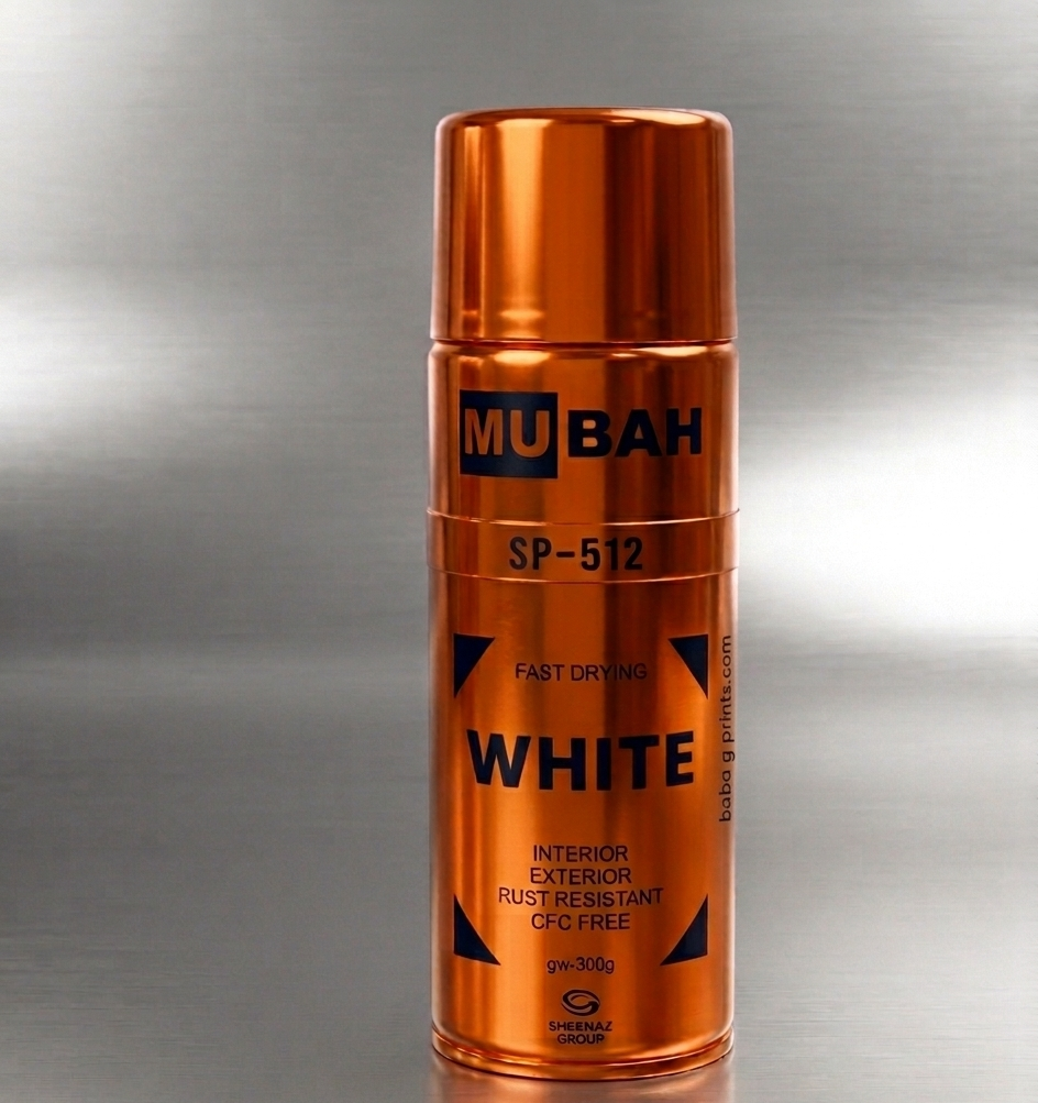 MUBAH SP-512 Spray Paint – Fast Drying, Smooth Finish, Rust Protection for Indoor &amp; Outdoor Use