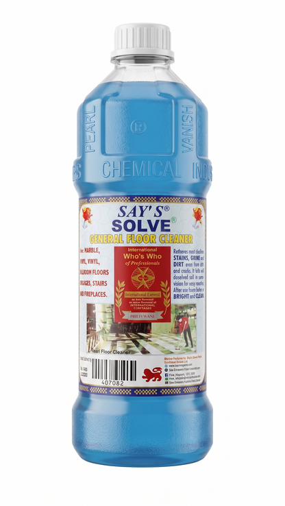 Say's Solve General Floor Cleaner – 3-in-1 Disinfectant Liquid for Marble, Vinyl, and Terrazzo Floors – 1 Litre (407082)