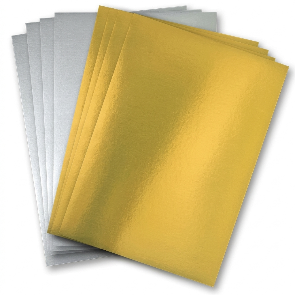Premium Golden & Silver Sheets – High Shine Metallic Decorative Sheets for Packaging & Interior Use