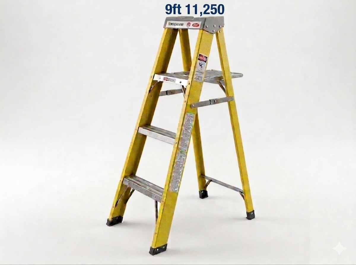 Yellow Fiberglass Folding Ladder 3750/ 3foot