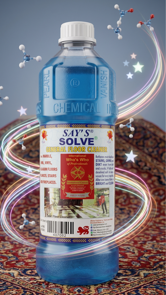 Say's Solve General Floor Cleaner – 3-in-1 Disinfectant Liquid for Marble, Vinyl, and Terrazzo Floors – 1 Litre (407082)