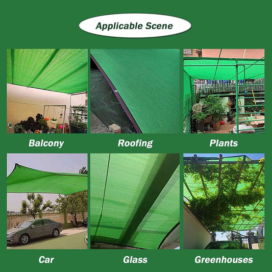 Green Shade Net for Plants & Balcony – UV Protection Sun Shade