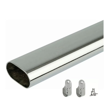 Oval Shape Wardrobe Pipe – Strong Hanging Rod for Clothes or Storage Curtain Pipes and Oval Shape Pipes for WardRobes
