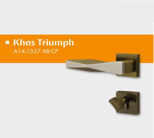 Khas Triumph Luxury Door Handle Lock Set – Elite PVD Gold & Chrome Finish | High-Security Zinc Alloy Body & Anti-Corrosion Technology for Premium Interiors