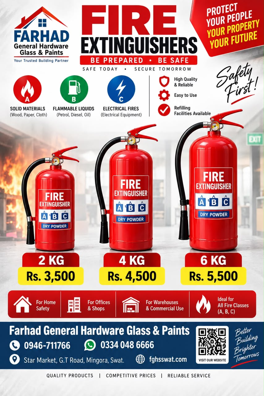 Fire Extinguisher Dry Powder ABC – 2KG, 4KG & 6KG | Home, Office & Commercial Safety