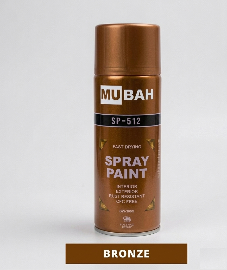 MUBAH SP-512 Spray Paint – Fast Drying, Smooth Finish, Rust Protection for Indoor &amp; Outdoor Use