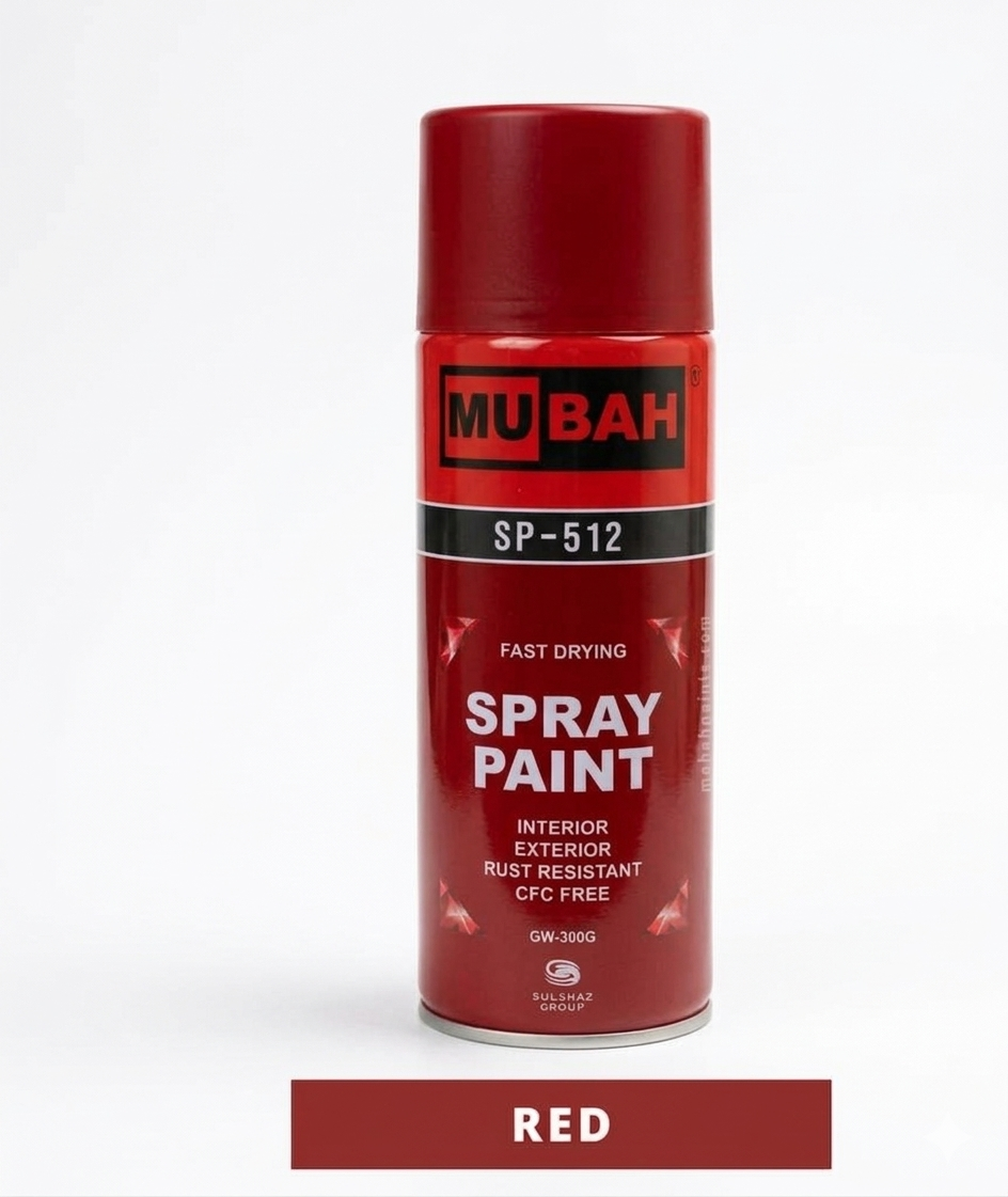 MUBAH SP-512 Spray Paint – Fast Drying, Smooth Finish, Rust Protection for Indoor &amp; Outdoor Use